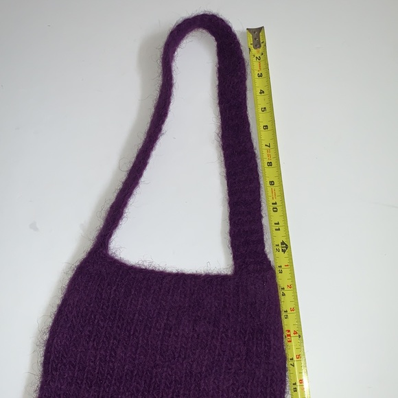 🆕 Handmade Felted Purple Hobo Bag with Hearts - Picture 9 of 10